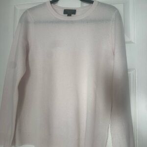 Women's Light Pink Cashmere Crew Neck Sweater